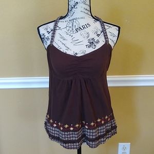 Decree Junior brown halter top